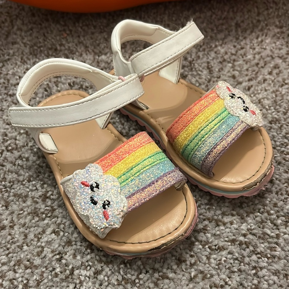 Rainbow wonder nation shoes size 8 toddler